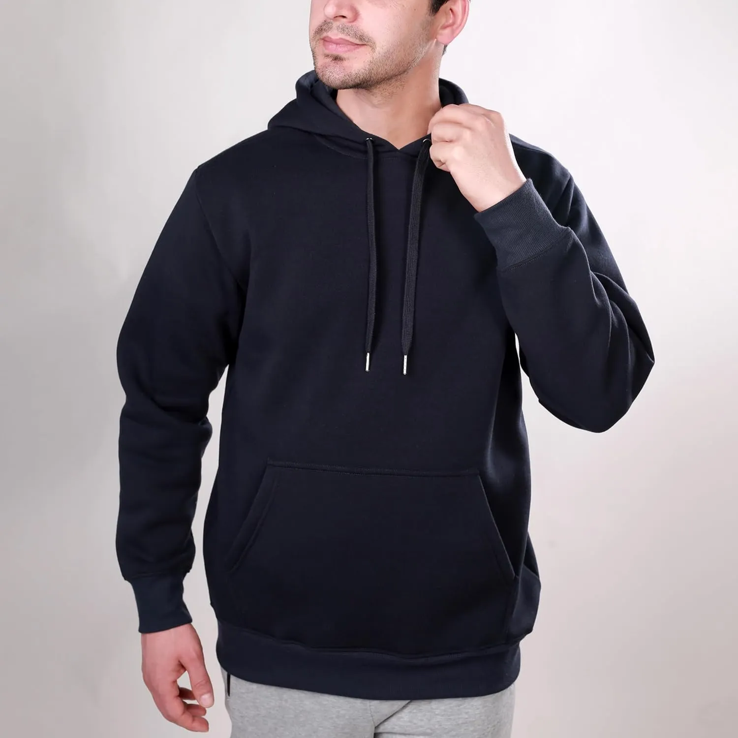 3 Pack Mens Fleece Hoodie Long Sleeve Lightweight Athletic Workout Sweatshirt for Men with Pockets