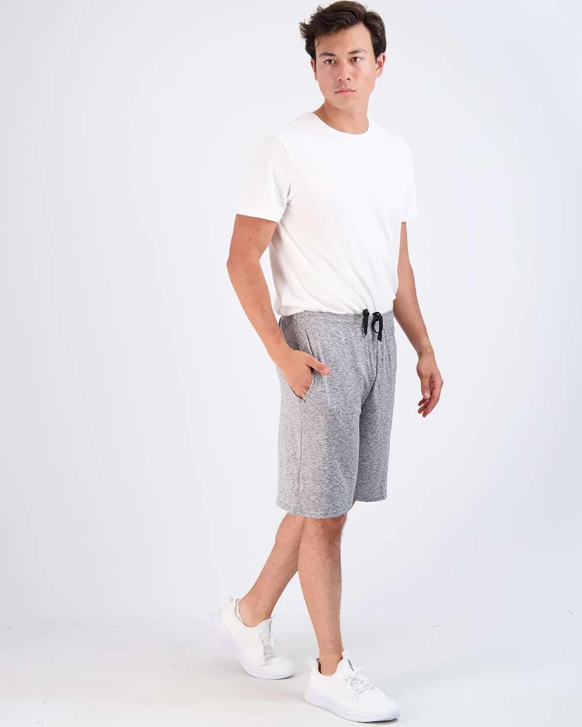 5 Pack Men's Active Quick Dry Fit Shorts - Athletic Running Gym Workout Casual Shorts with Pockets Bulk