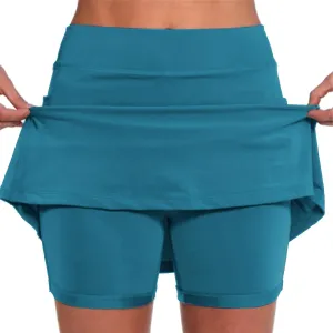 aihihe Golf Skirts for Women Tummy Control Long Womens Biker Shorts with Pockets Running Shorts Men 5 inch
