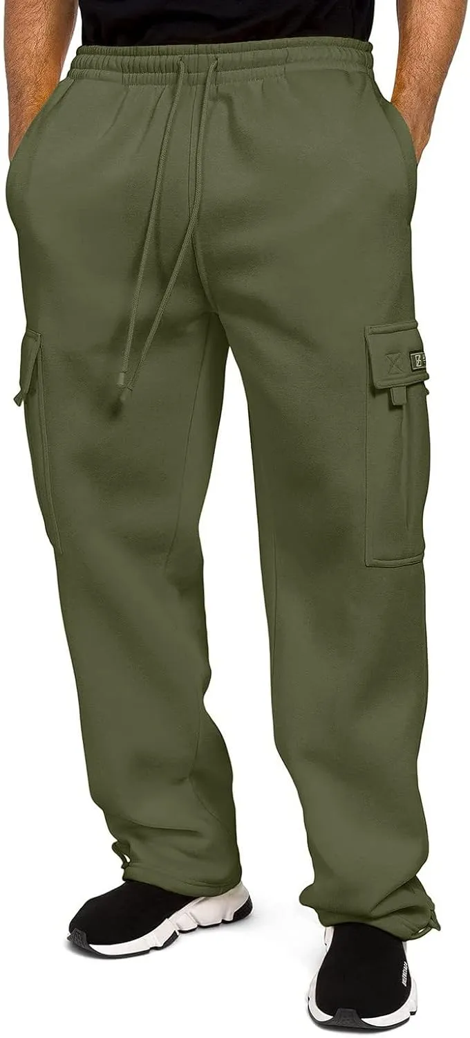Alalaso Parachute Pants Men Hip Hop Harem Pants Fashion Solid Color Oversized Tapered Pants Casual Comfy Baggy Trouser