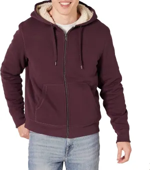 Amazon Essentials Hoodie For Men, Sherpa-Lined Full-Zip Fleece Sweatshirt