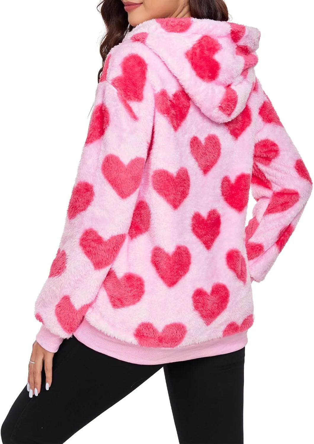 American Trends Oversized Sweatshirts for Women Athletic Womens Sherpa Hoodie Fluffy Women's Hoodies Pullover with Pockets