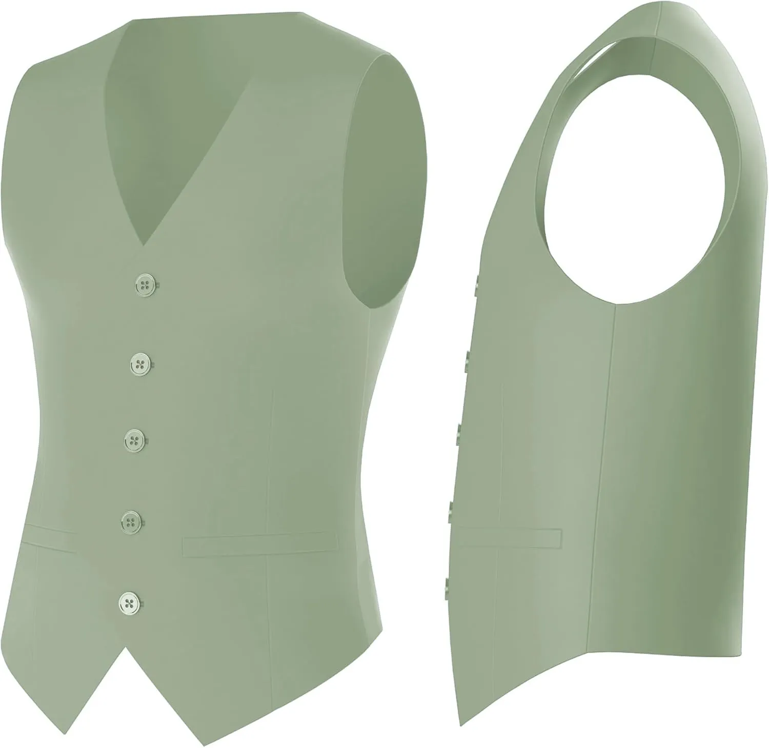 Antonio Uomo Mens Suit Set  Slim Fit 3 Piece Blazer 2 Button Jacket Vest Pants Business Wedding Party Solid Dress Suits