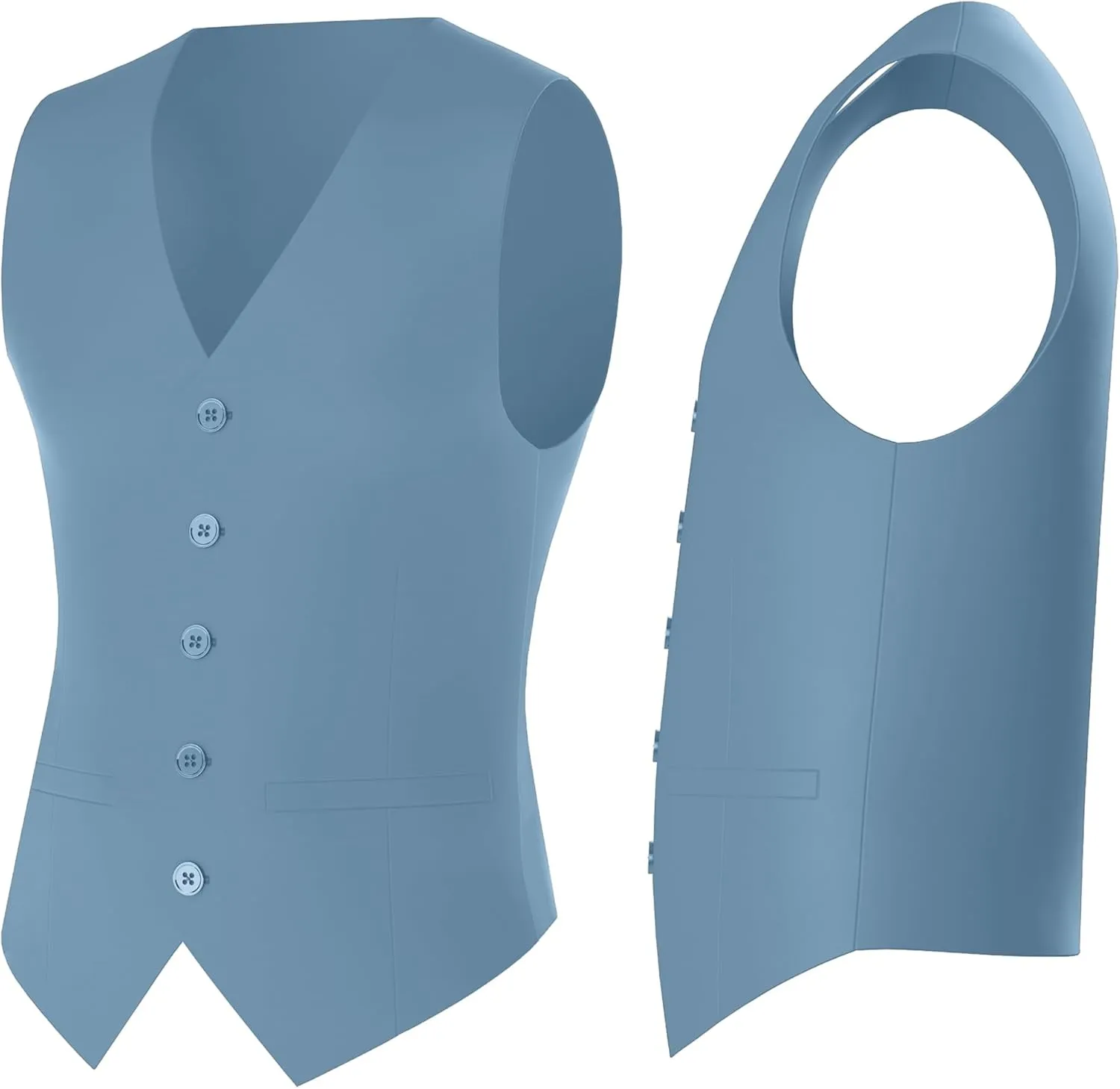 Antonio Uomo Mens Suit Set  Slim Fit 3 Piece Blazer 2 Button Jacket Vest Pants Business Wedding Party Solid Dress Suits