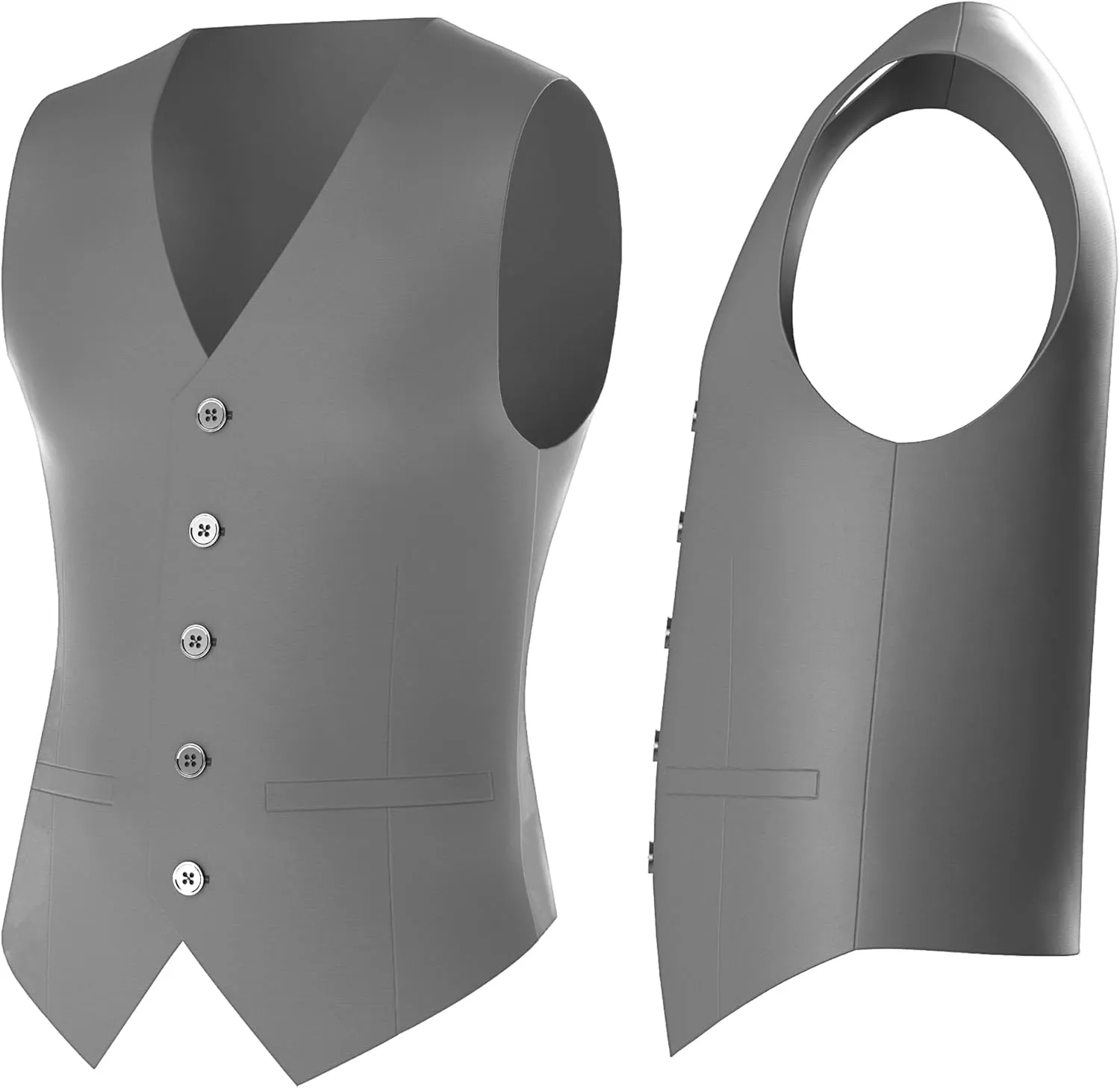 Antonio Uomo Mens Suit Set  Slim Fit 3 Piece Blazer 2 Button Jacket Vest Pants Business Wedding Party Solid Dress Suits