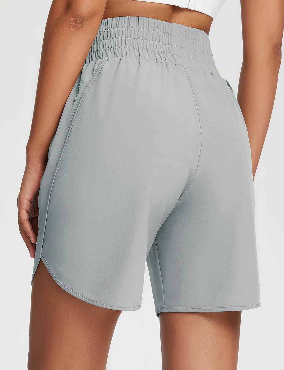baleaf Women's Athletic Shorts 7 Inch Long Running Workout Hiking Shorts High Waisted Quick Dry Zipper Pockets UPF50 