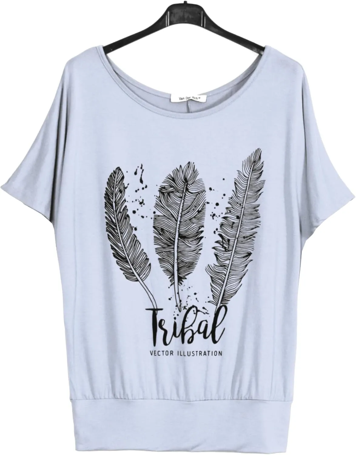 Batwing Tops for Women  Oversized Casual T-Shirt with Banded Waist