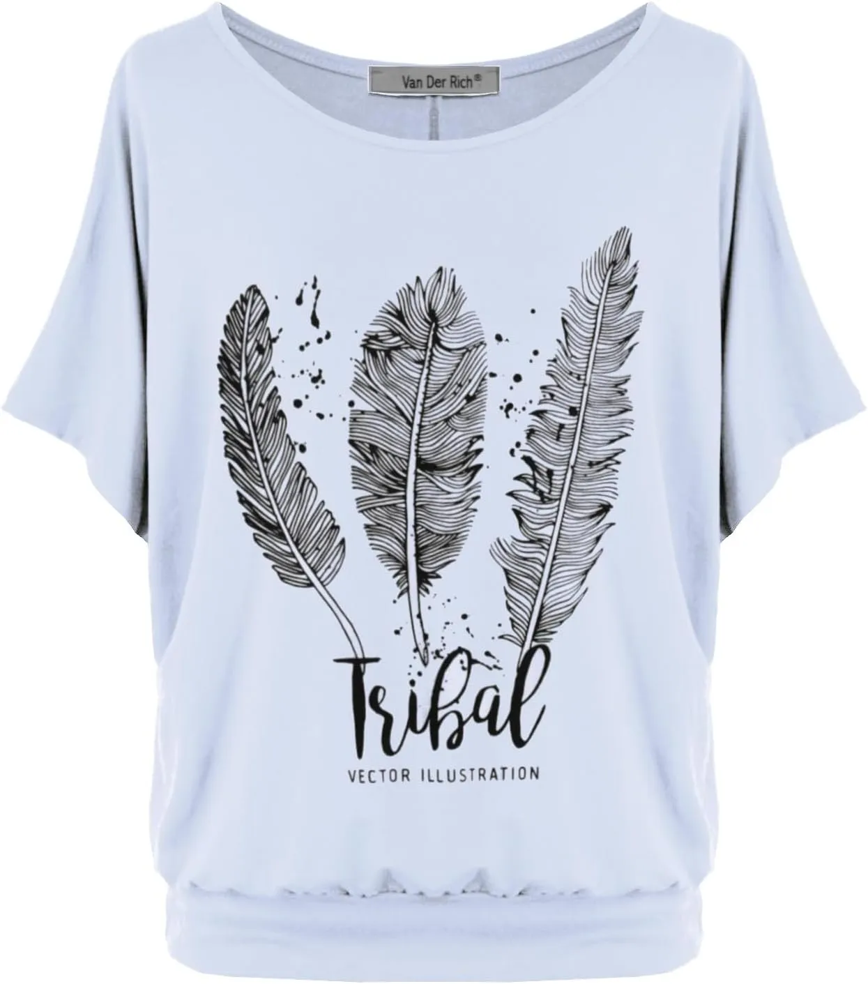 Batwing Tops for Women  Oversized Casual T-Shirt with Banded Waist