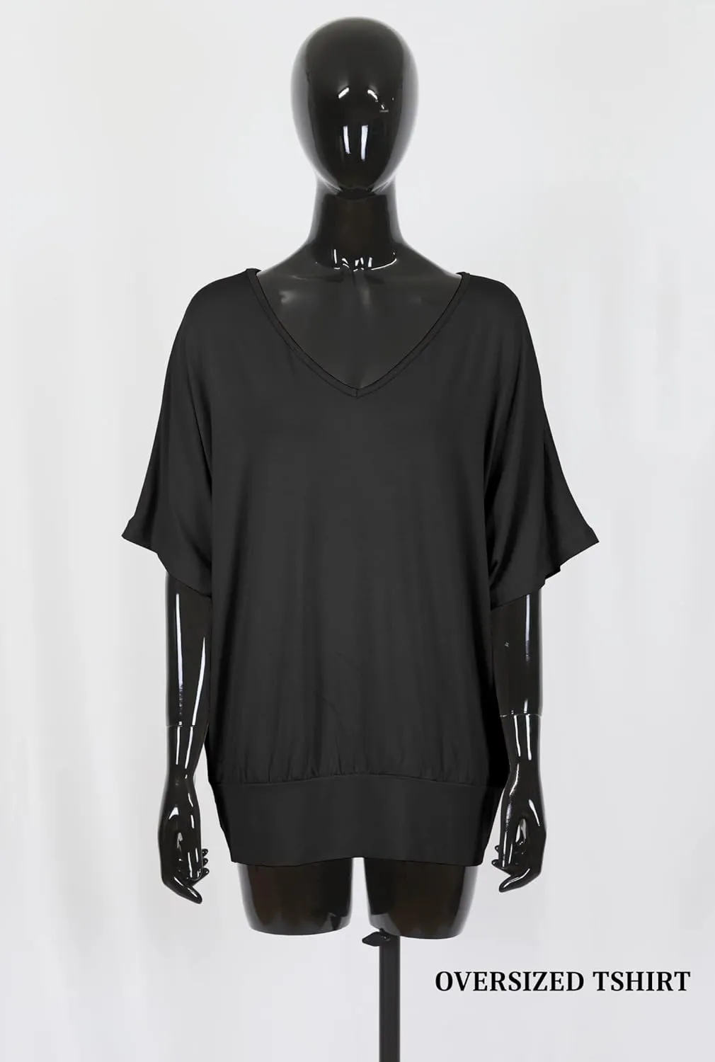 Batwing Tops for Women  Oversized Casual T-Shirt with Banded Waist