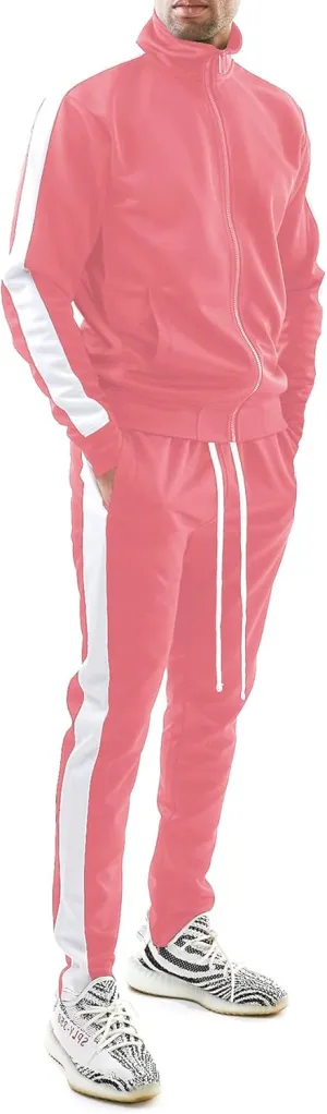 Bleecker and Mercer ReetUp Men's Active Athletic Training Sports Top and Bottom Tracksuit Set