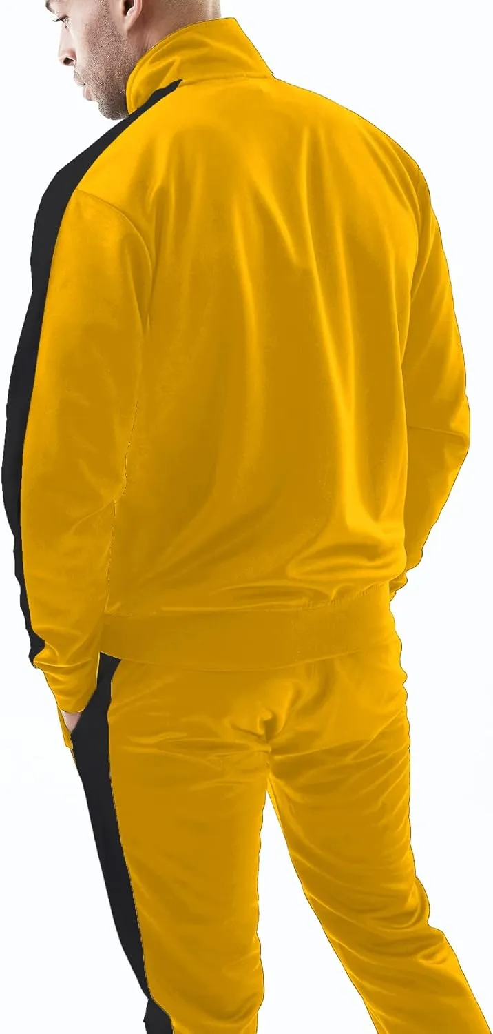 Bleecker and Mercer ReetUp Men's Active Athletic Training Sports Top and Bottom Tracksuit Set