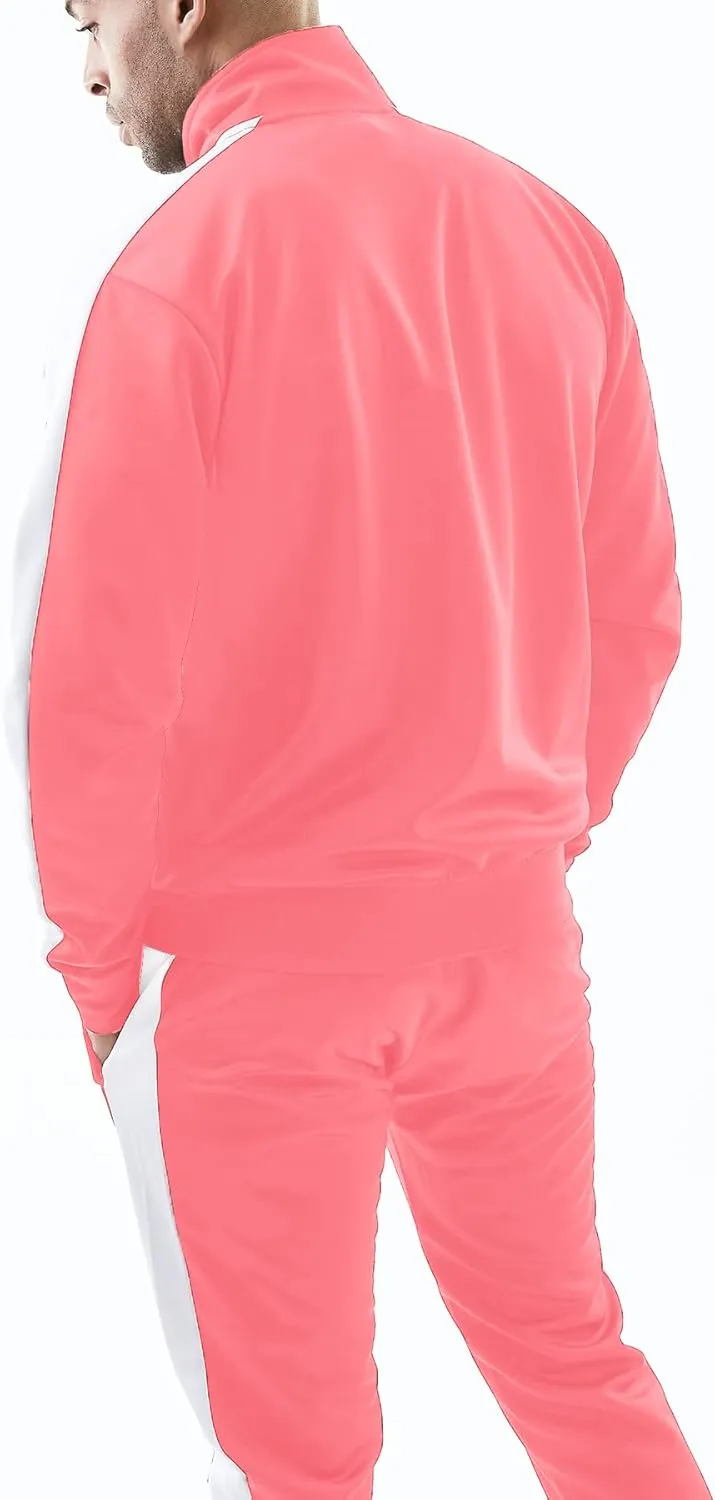 Bleecker and Mercer ReetUp Men's Active Athletic Training Sports Top and Bottom Tracksuit Set
