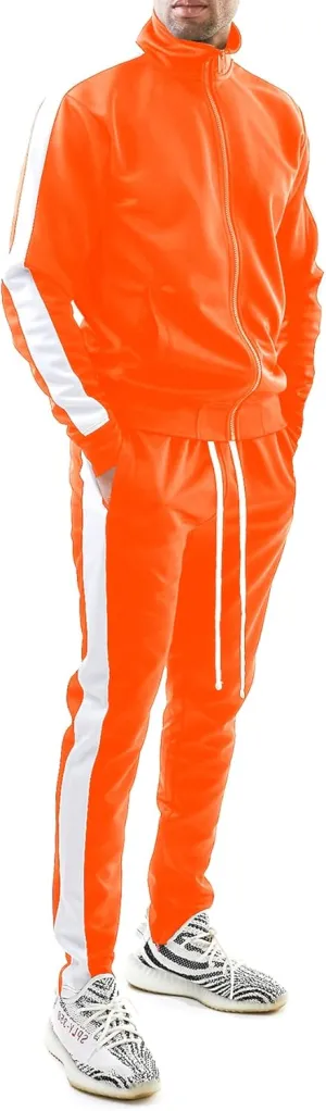 Bleecker and Mercer ReetUp Men's Active Athletic Training Sports Top and Bottom Tracksuit Set