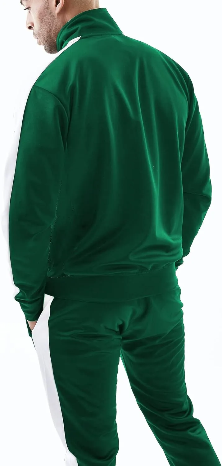 Bleecker and Mercer ReetUp Men's Active Athletic Training Sports Top and Bottom Tracksuit Set