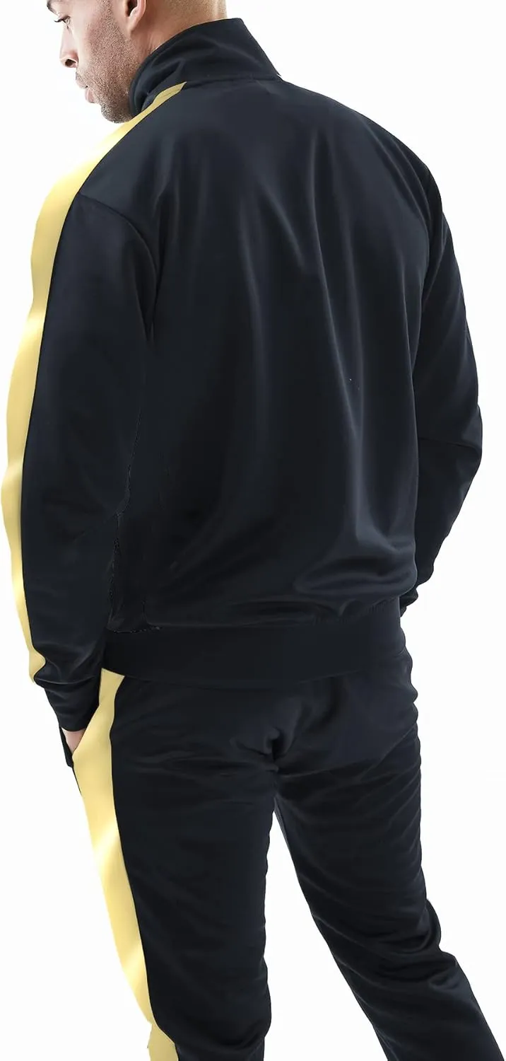 Bleecker and Mercer ReetUp Men's Active Athletic Training Sports Top and Bottom Tracksuit Set