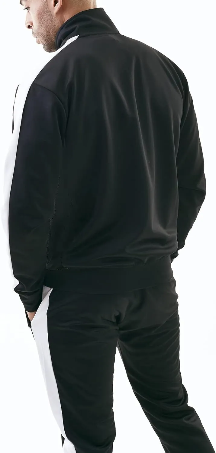 Bleecker and Mercer ReetUp Men's Active Athletic Training Sports Top and Bottom Tracksuit Set