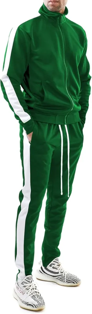 Bleecker and Mercer ReetUp Men's Active Athletic Training Sports Top and Bottom Tracksuit Set