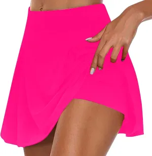 BOXIACEY Tennis Skirts for Women with Pockets Shorts Athletic Golf Skorts High Waisted Workout Skirts Running Skorts