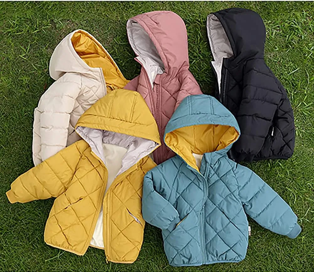 Boys Girls' Winter Coat Light Puffer Jacket Hooded Warm Down Coat Outwear Water-Resistant Packable Puffer Jacket Coat