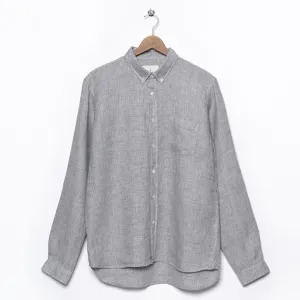Branco Button Down Shirt (Seagrass Micro Squares)