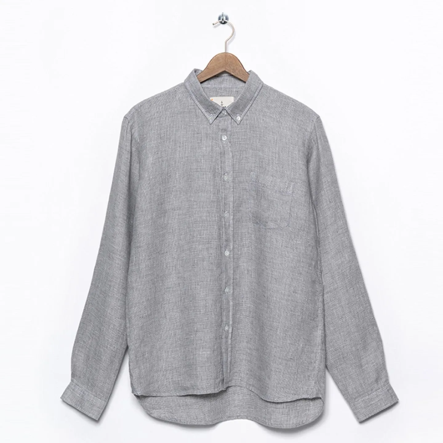 Branco Button Down Shirt (Seagrass Micro Squares)