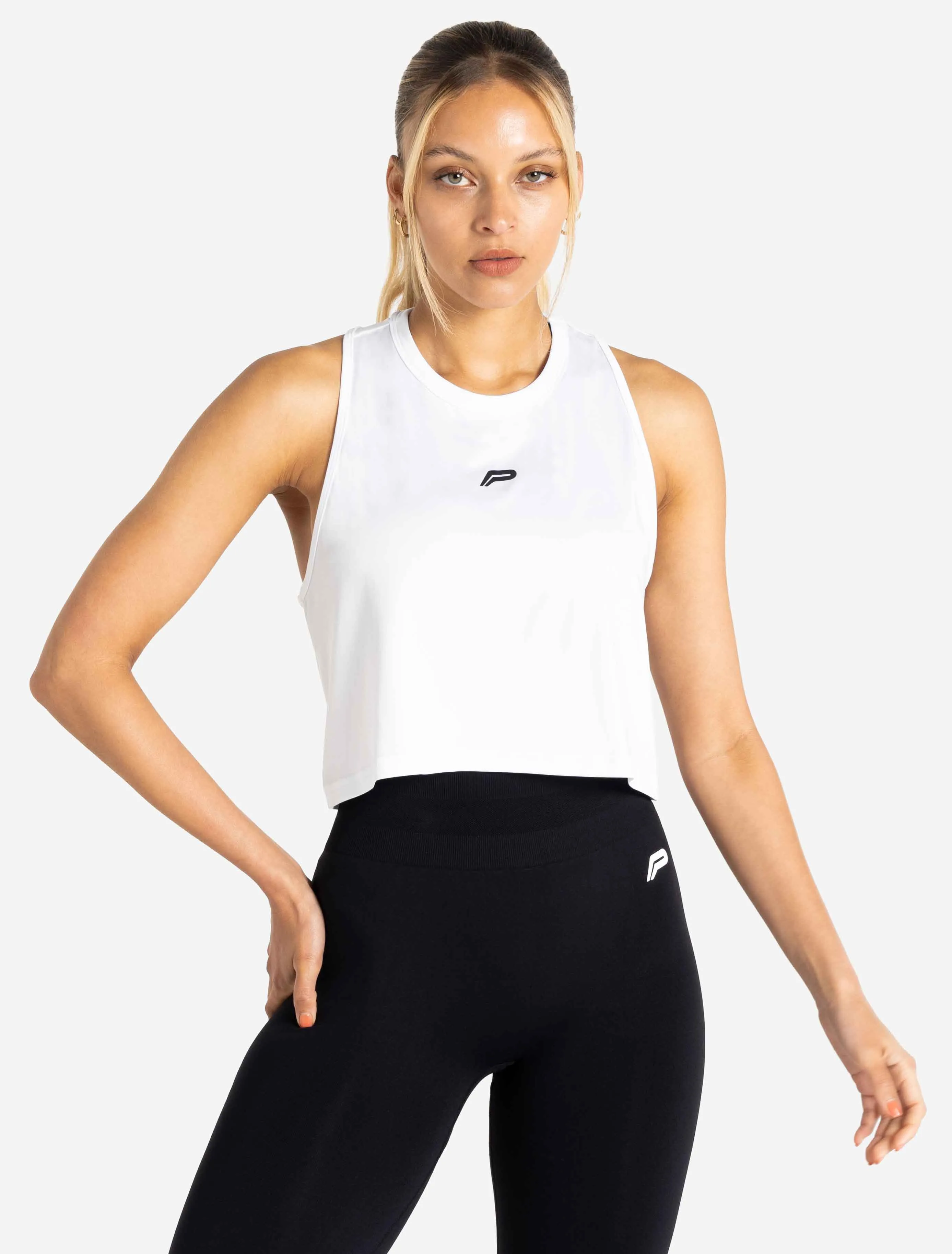 BreathEasy Crop Vest - White