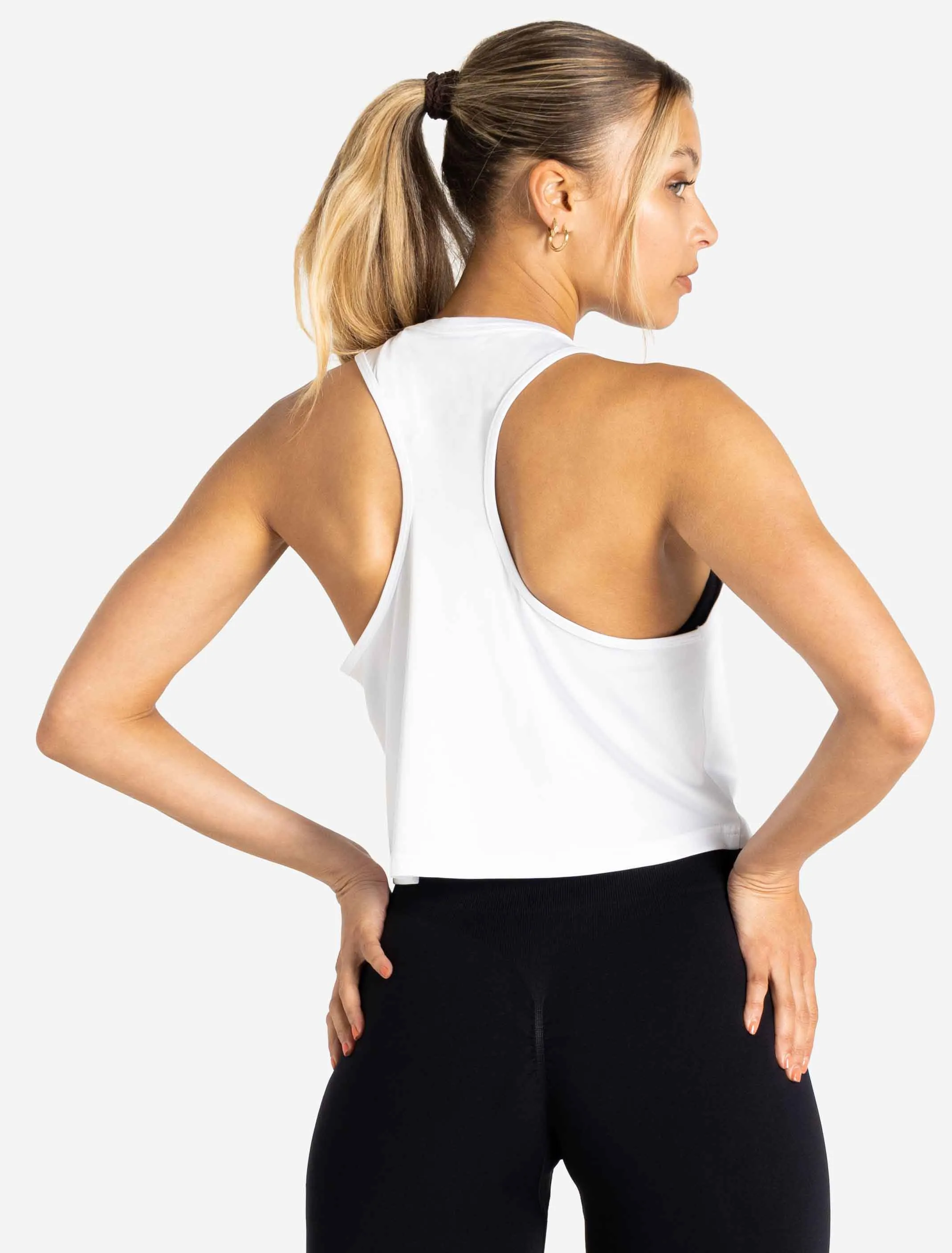 BreathEasy Crop Vest - White