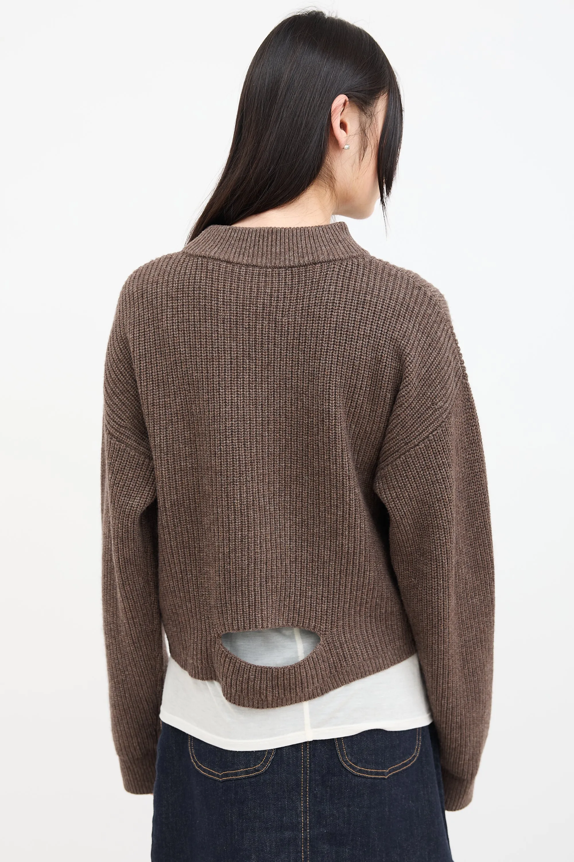Brown Wool Hudson Knit Sweater