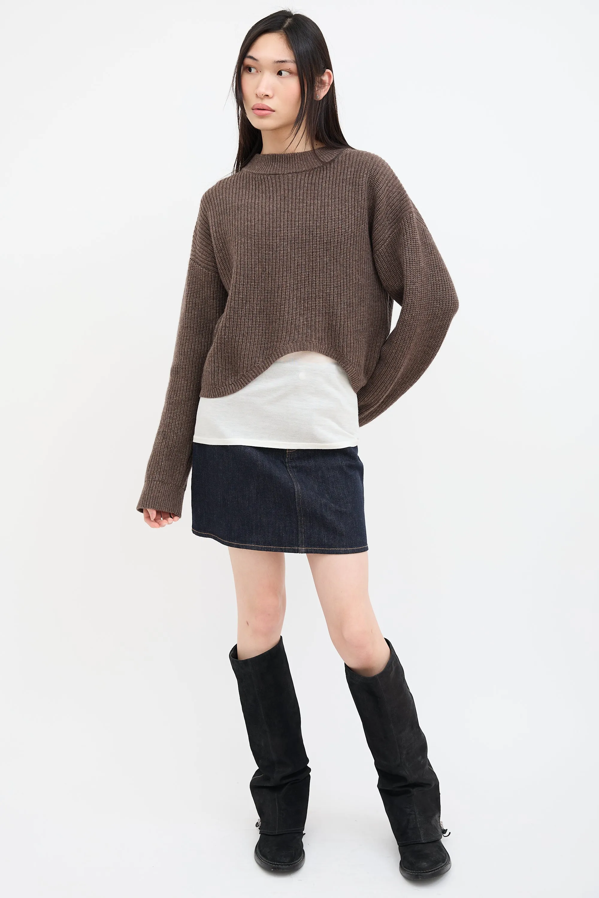 Brown Wool Hudson Knit Sweater