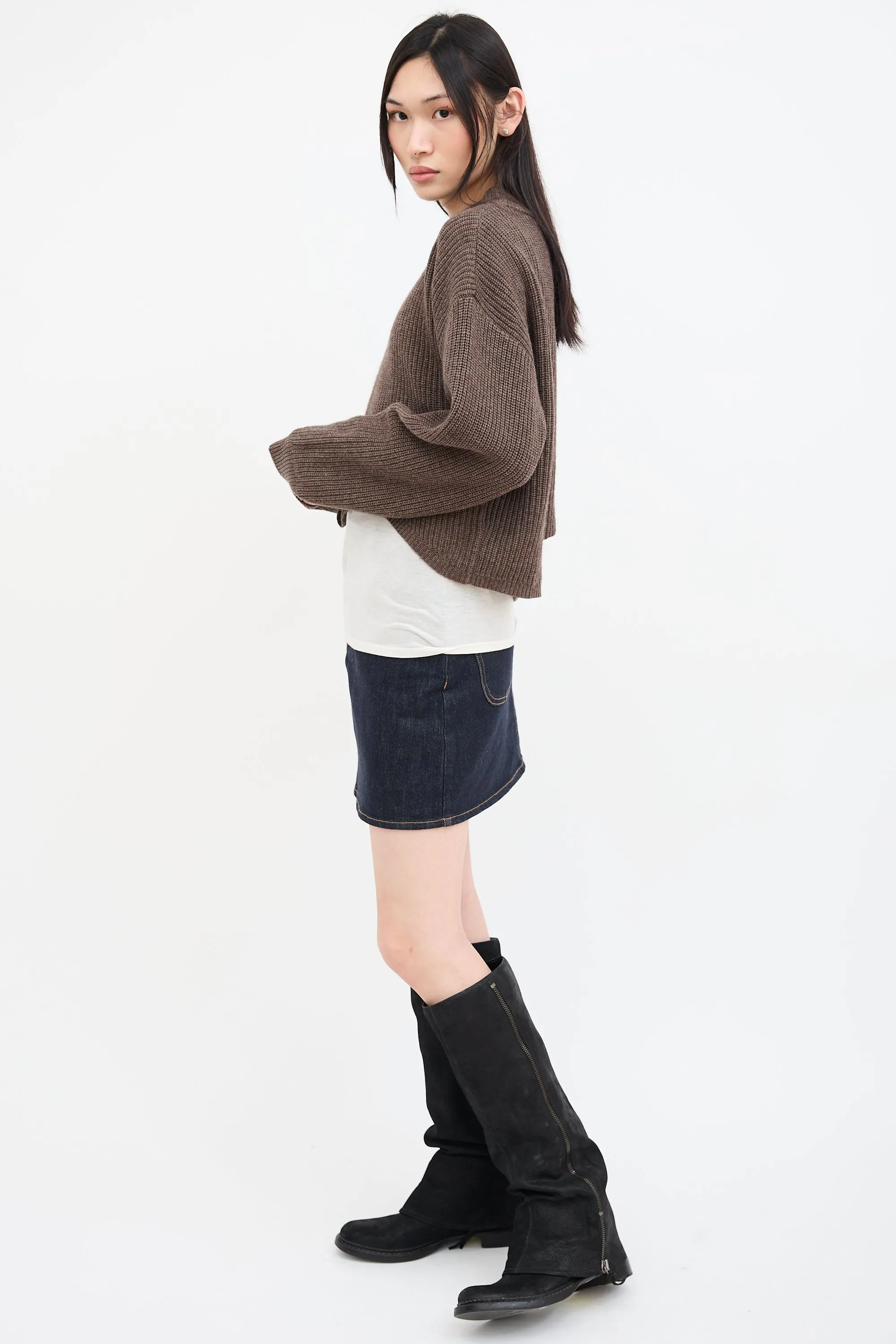 Brown Wool Hudson Knit Sweater