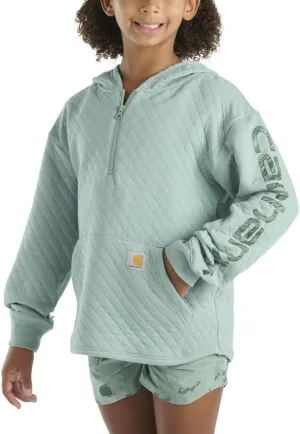 Carhartt Girls' Hoodie Fleece Half-Zip Pullover Hooded Sweatshirt