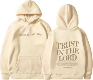 Christian Sweatshirts For Women Trust In The Lord Jesus Hoodies Faith Bible Verse Long Sleeve Oversized Hoodies