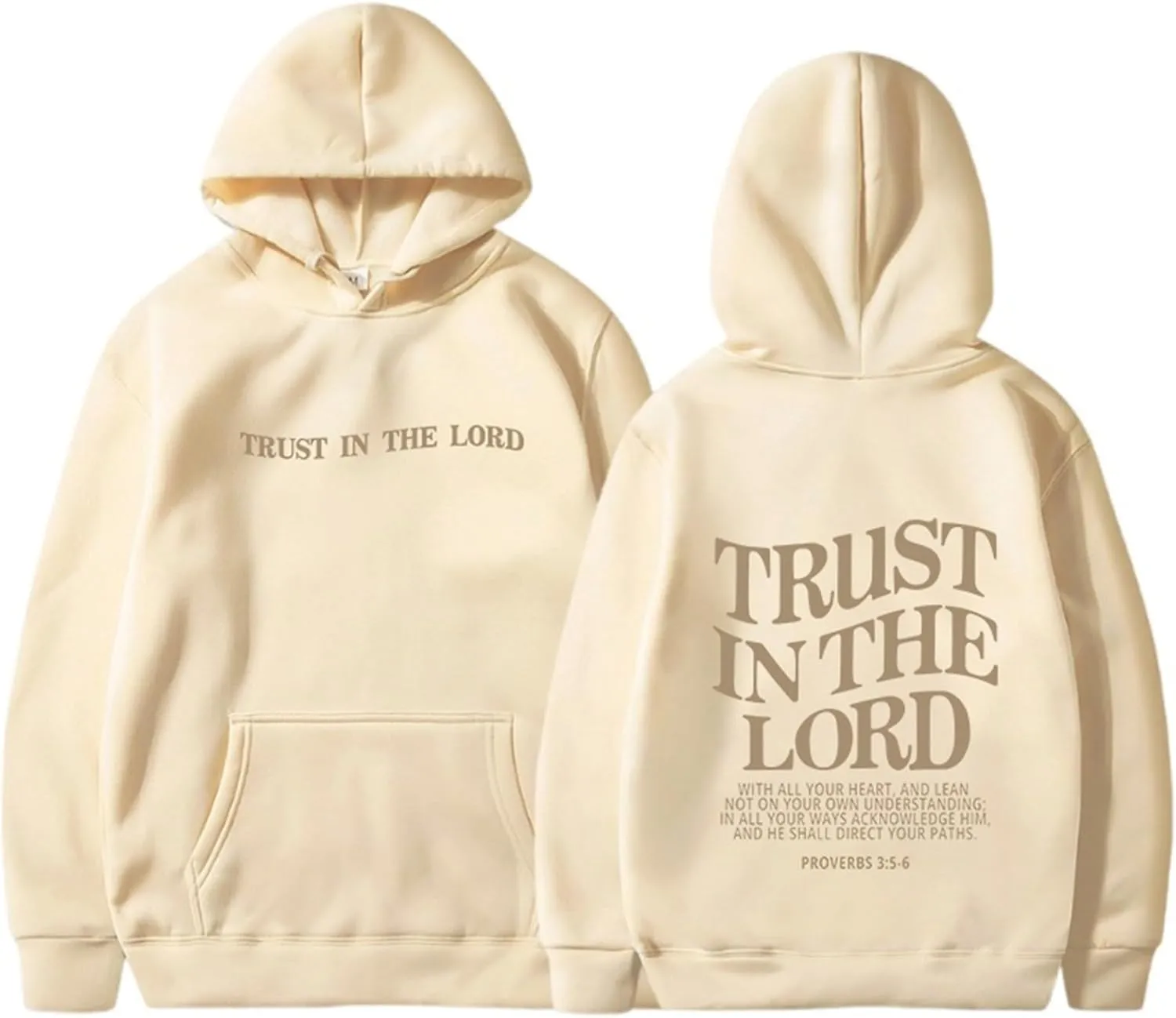 Christian Sweatshirts For Women Trust In The Lord Jesus Hoodies Faith Bible Verse Long Sleeve Oversized Hoodies