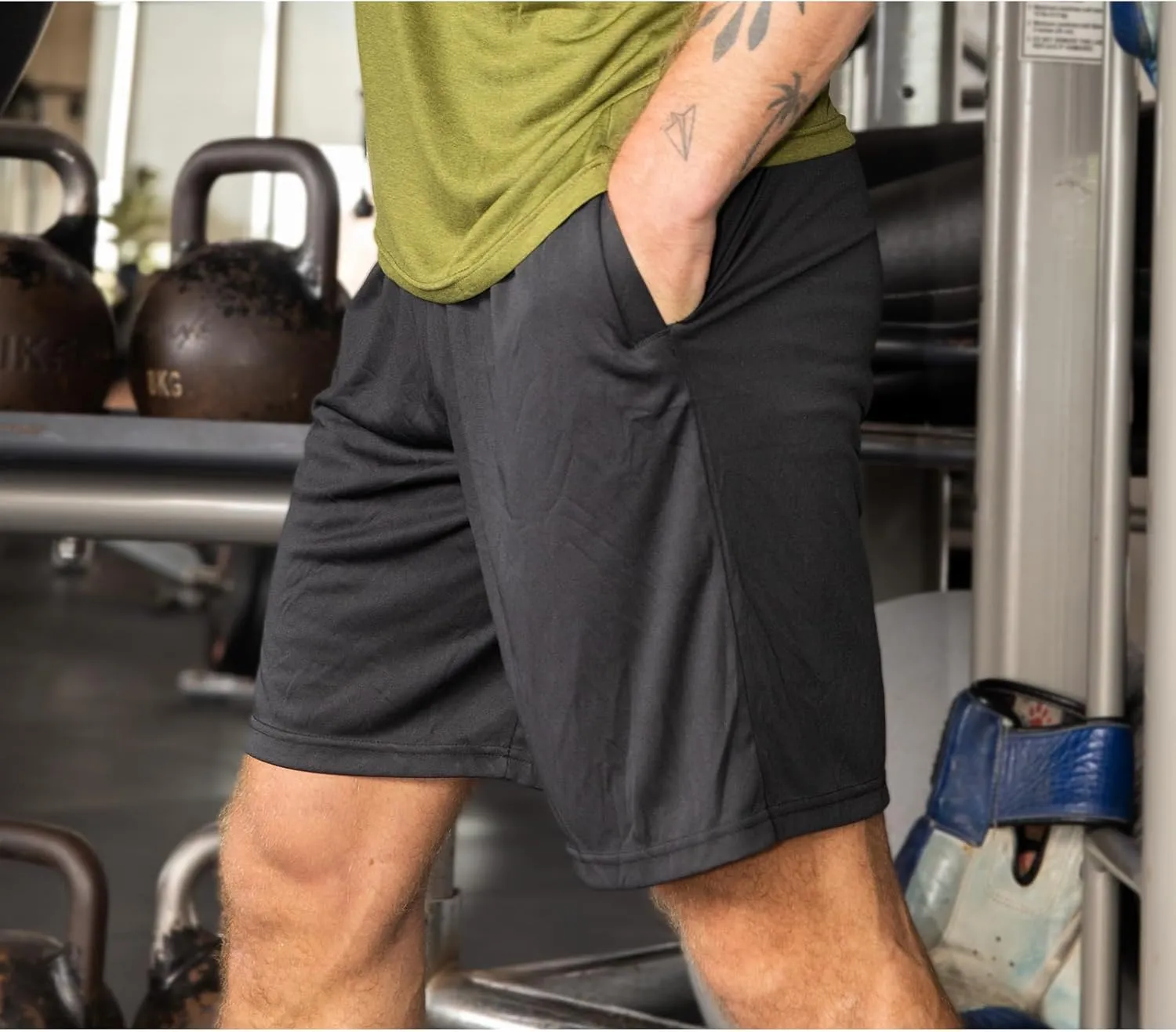 Cimic 5 Pack Mens Athletic Shorts Quick Dry Gym Running Workout Basketball Shorts for Men with Zippered Pockets