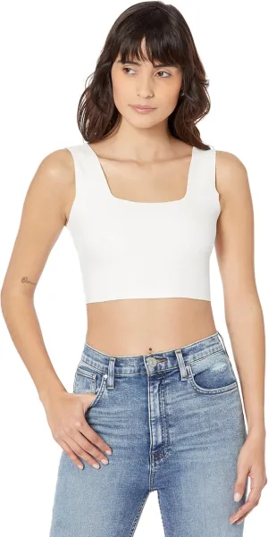 commando Faux Leather Crop Top for Women, Sexy Form-Fit Shapewear, Sleeveless