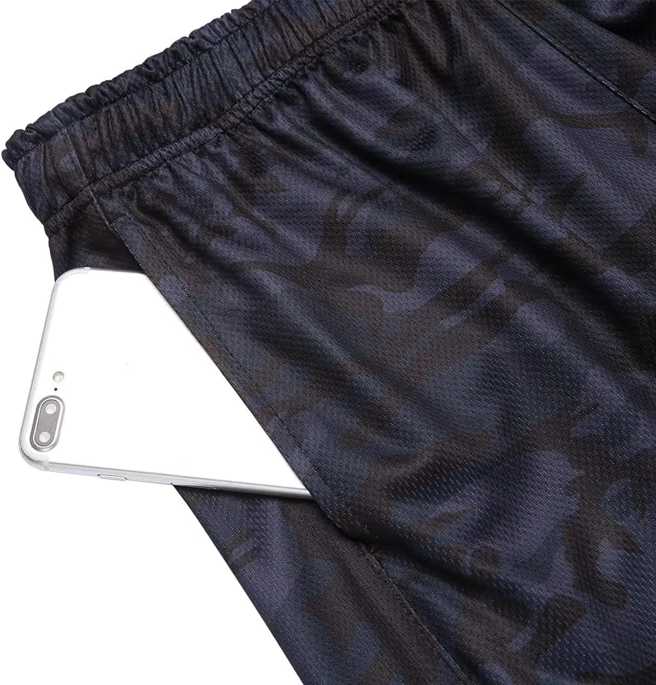 COOFANDY Men's 3 Pack Workout Gym Shorts Mesh Athletic Shorts Lightweight Bodybuilding Training Short Pants with Pockets
