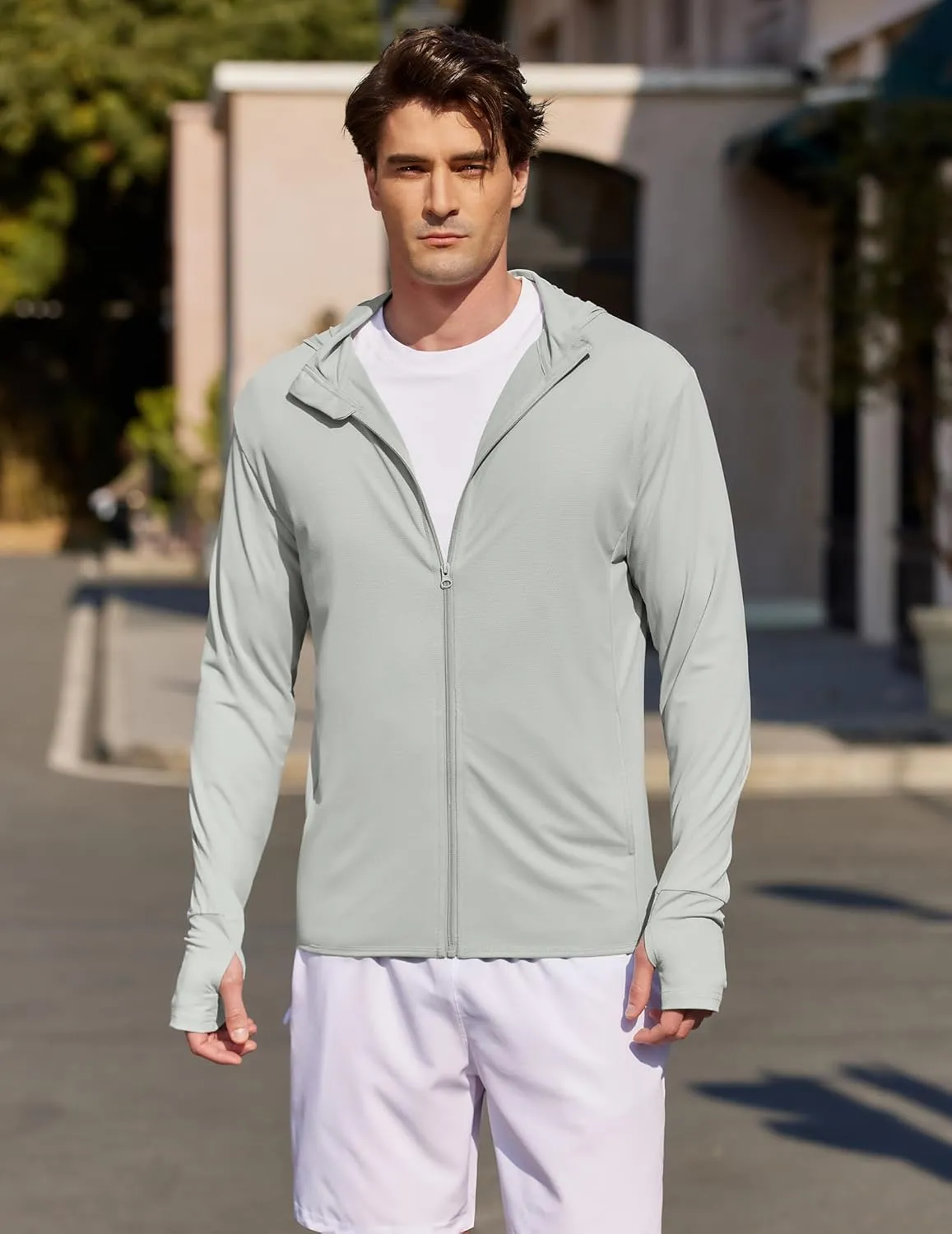 COOFANDY Men's UPF 50  Light Jacket Full Zip Sun Protection Hoodie Long Sleeve Sun Shirts UV Fishing Hiking Athletic Running