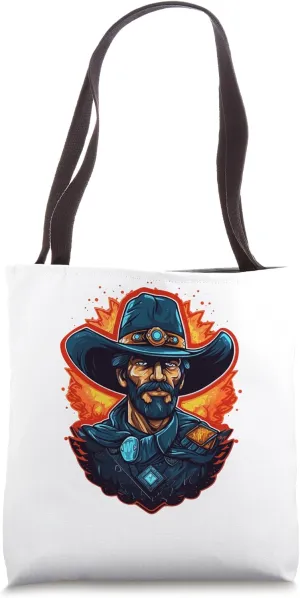 Cowboy In Black Cowboy Vintage Wyoming Cowboys Hey Cowboy Tote Bag
