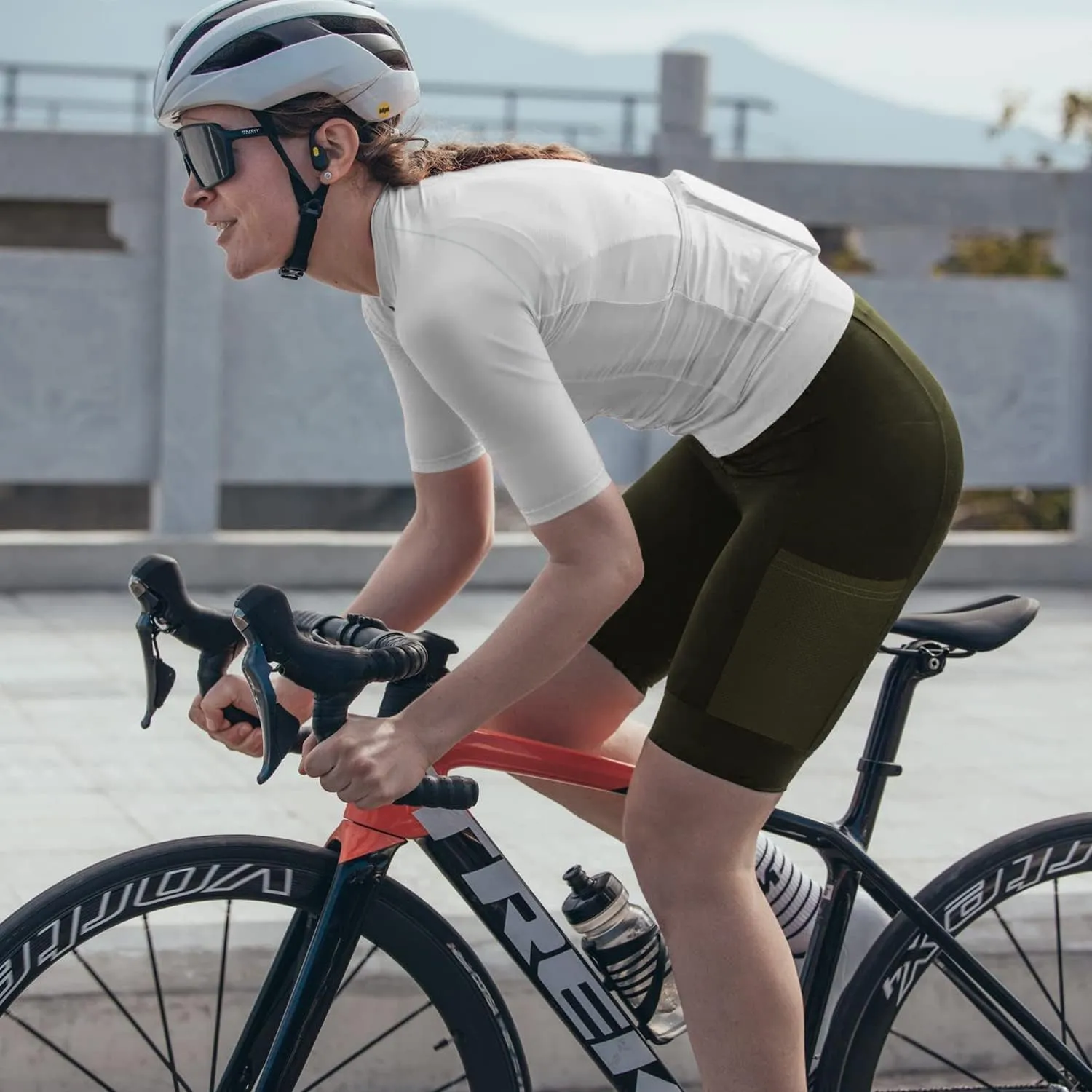 Cycling Bibs Women Padded Bike Shorts Womens Bicycle Shorts with Padding 4D Biking Pants with Mesh Pockets