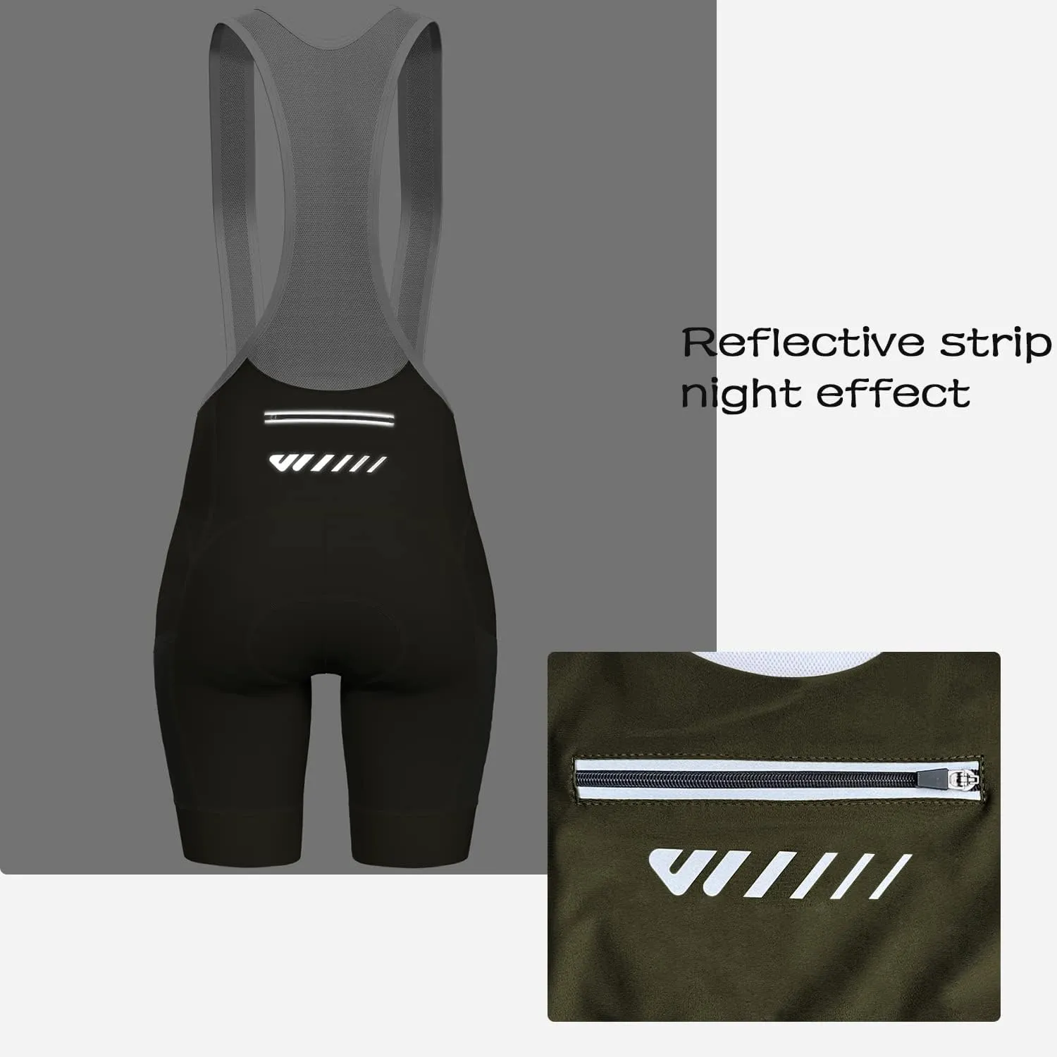 Cycling Bibs Women Padded Bike Shorts Womens Bicycle Shorts with Padding 4D Biking Pants with Mesh Pockets