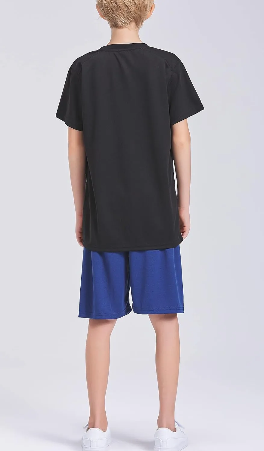 DANI CHINS Boys Athletic Short-Sleeve Shirts Loose Mesh Active Tee-Shirts Sports Jerseys Tops As Clothing, 2 Pack