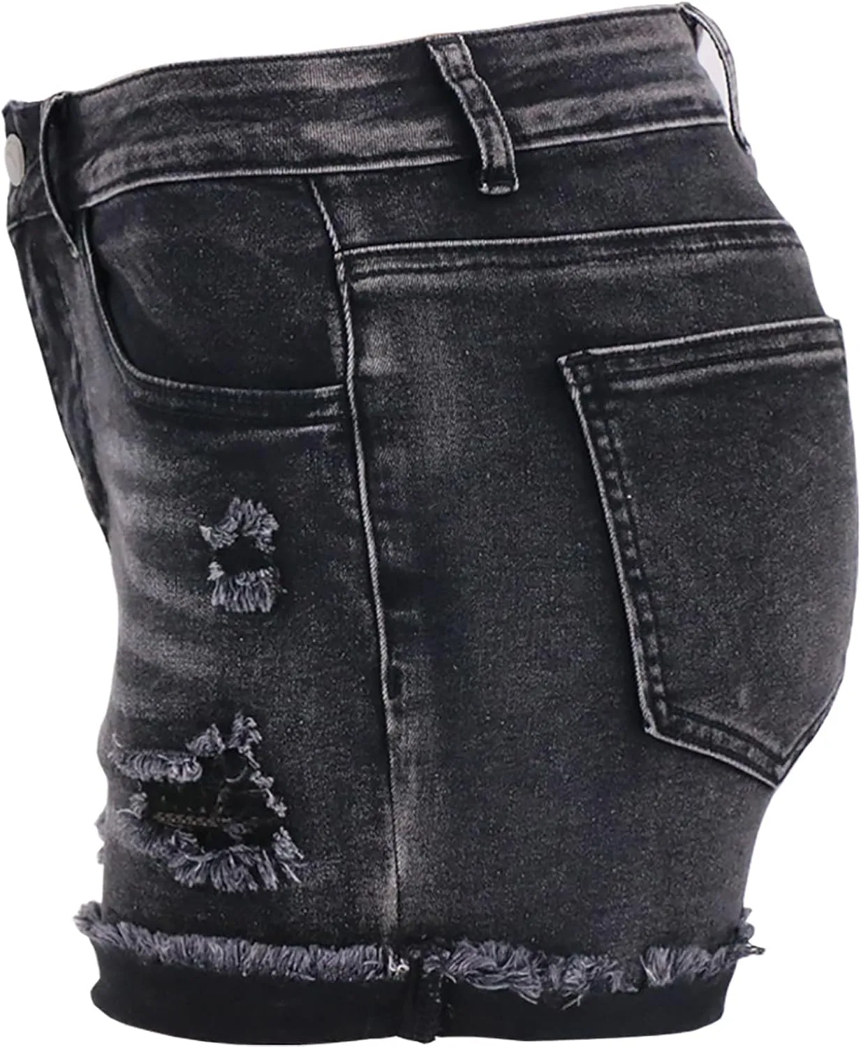 Denim Shorts for Women Casual Summer Hot Shorts Mid Waisted with Pockets Party Mini Hot Pants