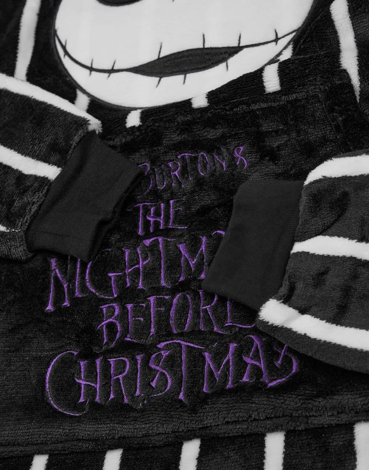 Disney The Nightmare Before Christmas Blanket Hoodie Options All Over Print OR Striped Jack Skellington Adult Sherpa