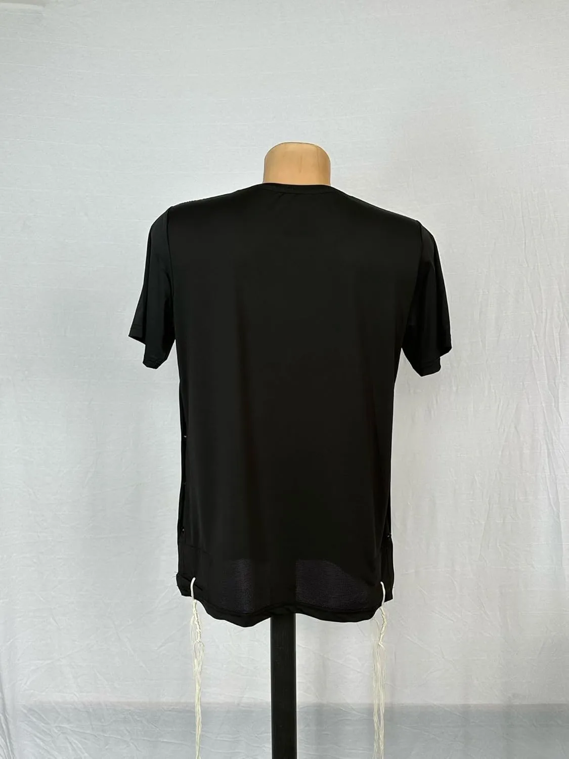 Dry Fit Kosher Tzitzit T-Shirt Round Neck by Melechet Machshevet JudaicaBreathable Moisture Wicking Athletic Tee Mesh Fabric