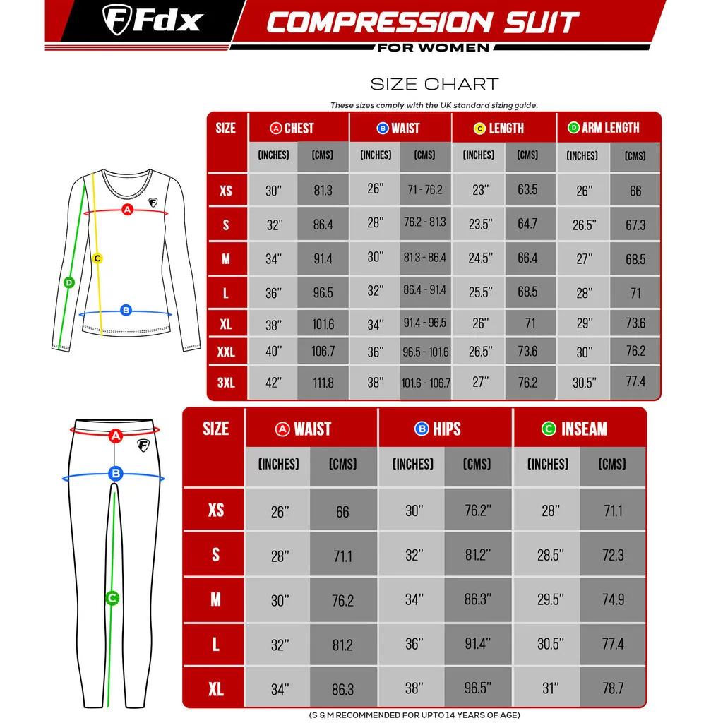 Fdx Women's Set Monarch Pink Compression Top & Leggings