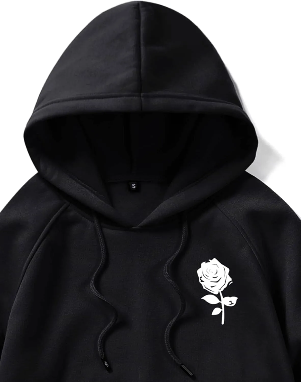 Floerns Men's Graphic Print Long Sleeve Drawstring Hoodie Pullover Sweatshirt