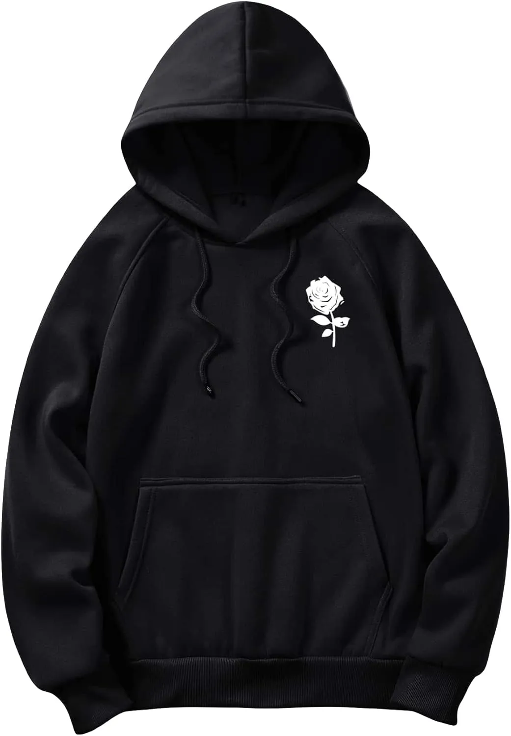 Floerns Men's Graphic Print Long Sleeve Drawstring Hoodie Pullover Sweatshirt
