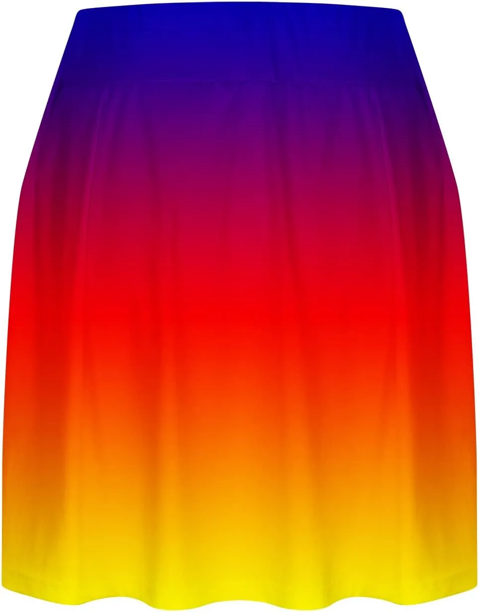 FZYLQY Womens Skorts with Pockets Tummy Control Plus Size Skorts for Women High Waist Athletic Sports Pants Casual Shorts