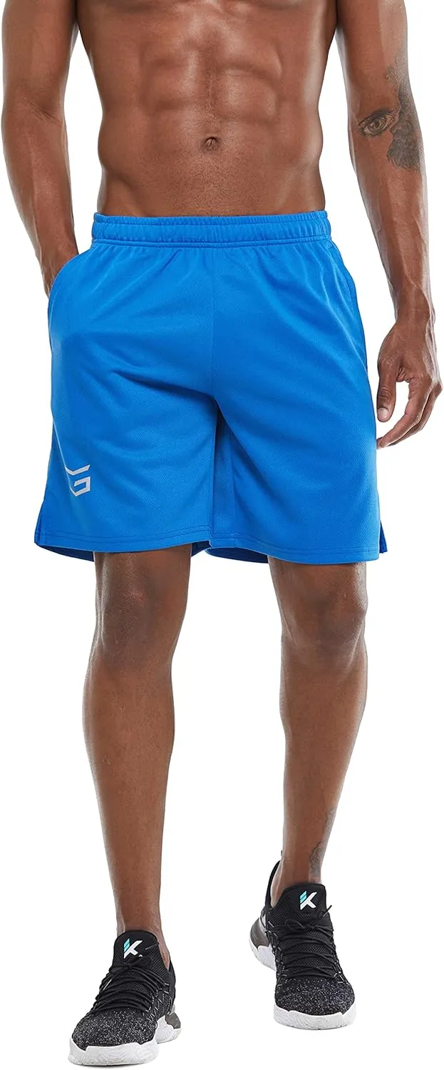 G Gradual Men's 2 Pack 7" Workout Running Shorts Quick Dry Lightweight Gym Shorts with Zip Pockets