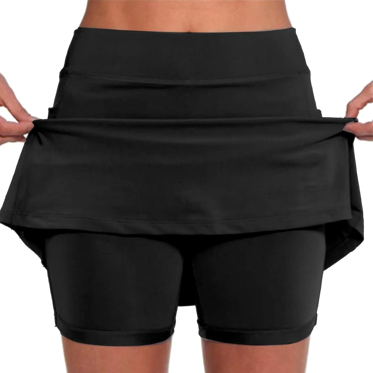 Golf Skirts for Women high Waisted Tennis Skirt with Pockets for Balls Womens Athletic Shorts Longer